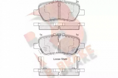 R BRAKE rb2215 -  Комплект тормозных колодок, дисковый тормоз